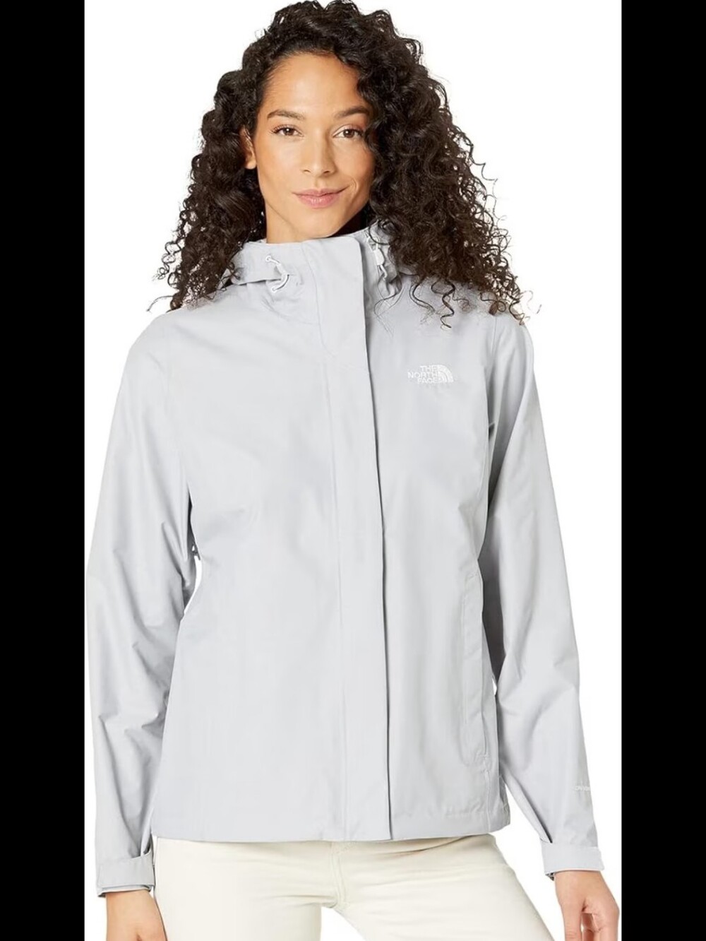 The North Face Women's Light Gray Waterproof Hooded Jacket